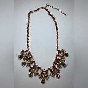 Rose Gold Statement Necklace and Earring Set
